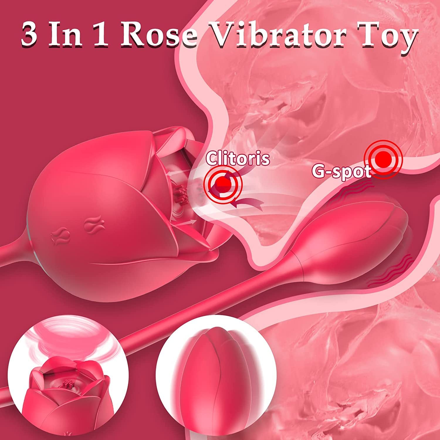 9 Vibrations- und 9 Leckmodi weiblicher Rosenvibrator 