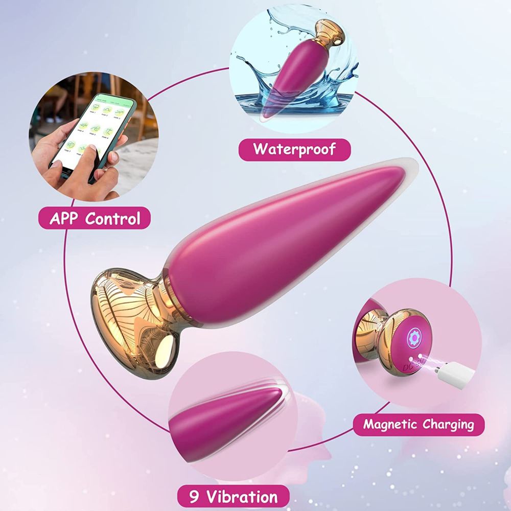 App & Remote Control Vibrator Anal Vibrators Butt Plug Anal Sex Toy for Man & Woman