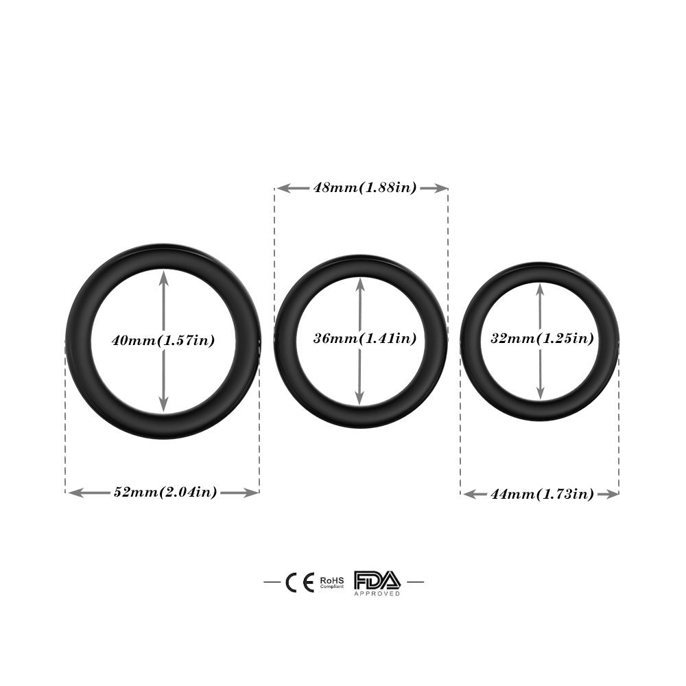 Cockring 3-teiliges Set zur Penisvergrößerung 