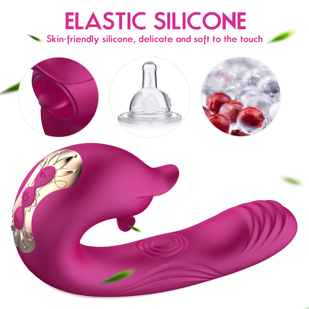 3 IN 1 Zungenleckvibrator für Frauen, Klitorisstimulation, Sexspielzeug 