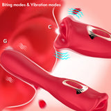 Rose Kiss G-Punkt-Vibrator zum Beißen und Lecken 