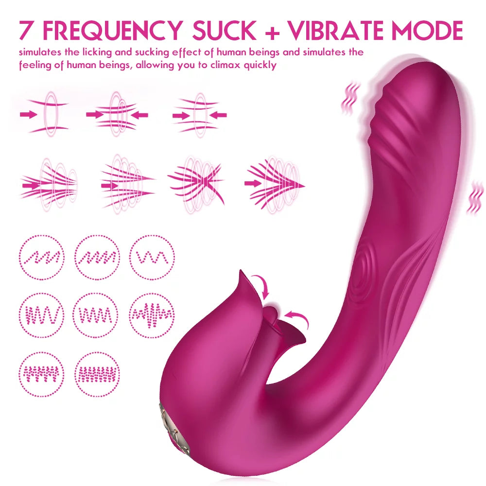 3 IN 1 Zungenleckvibrator für Frauen, Klitorisstimulation, Sexspielzeug 