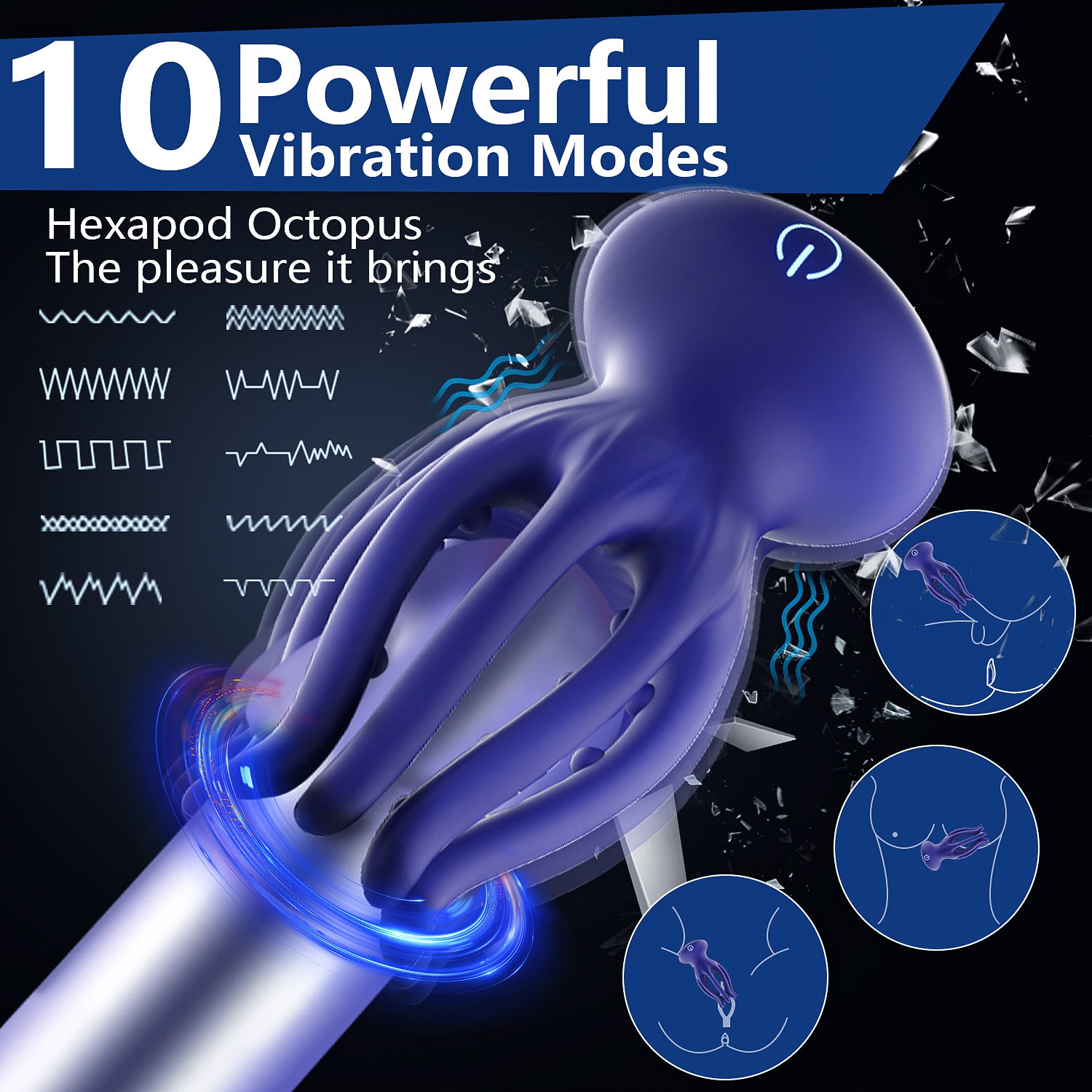 Penis Vibrator Male Trainer  Masturbator Adult Toys with 10 Powerful Vibration