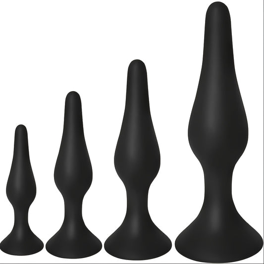 4PCS Anal Plug Set Silikon Anal Butt Plug Sexspielzeug für Anfänger 