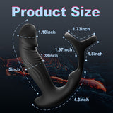 Finger-Like Dildo Prostate Massager with Penis Rings Wiggling Anal Vibrator Adult Sex Toy