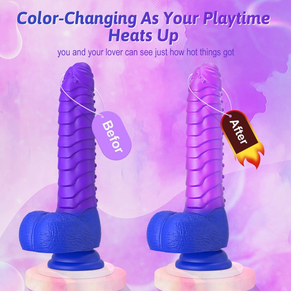 Thrusting Dildo with Intelligent Heating Monater Dildos G-Spot Vibrator Adult Toy