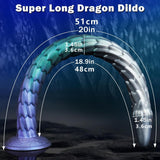 Dragon Monster Dildo Toy Carson 20" Long Fantasy Anal Dildos with Suction Cup Tentacle Butt Plugs Adult Toys