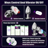 Vibrating Butt Plug APP & Remote Control Anal Vibrator Male Prostate Massager Sex Toy for Woman