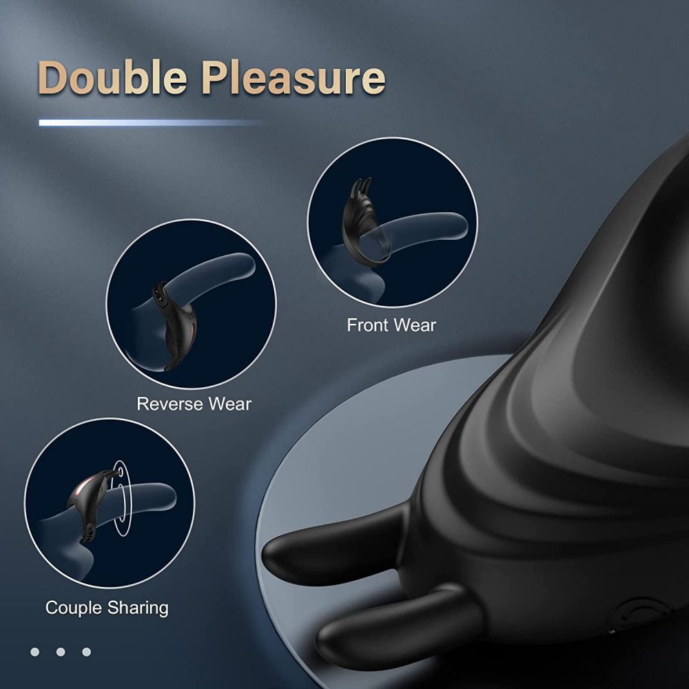 Penis Vibrator with Adjustable Ring Testis Stimulator Sex Toy for Couples Remote Control Vibrating cock Rings for Ejaculation Delay