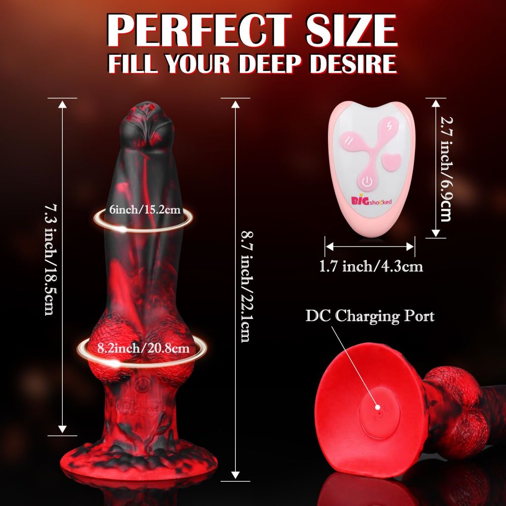 Plus Size Fantasy Monster Dildos Vibrator Sex Toys 8.7 inch Dog Canine Dildos K9 Adult Toy