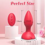 Anal Vibrators Vibrating Rose Remote Control Butt Plug with 10 Modes Adult Sex Toys