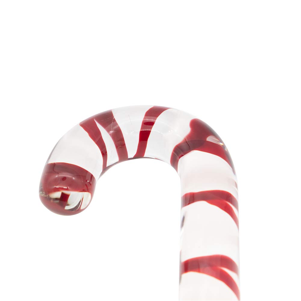 Chirstams Geschenk Doppelend-Buttplug Glas Candy Cane Analplug für Männer und Frauen 