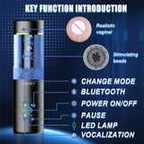 OMYSKY Bluetooth 10 Thrusting Rotierender Sauger mit technischem Sinn für männliche Masturbation 