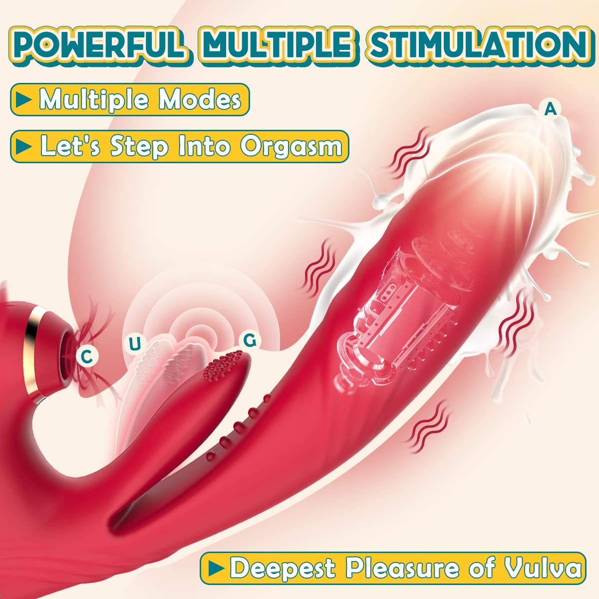 Female Vibrators 7 Sucking 3 Thrusting & Vibration 10 Tapping G Spot Vibrator Sex Toy