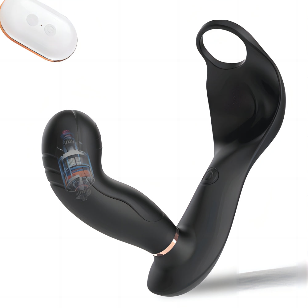 WILDER 7 Vibrierender &amp; 7 Pulsierender Anal-Prostata-Spielzeug, neckender Buttplug mit Penisring