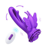 Layla - Rosy Butterfly Flapping G-spot Vibrator Clit Stimulator Sex Toys for Woman