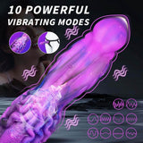 Poke Fantasy Dragon Dildo 9" Heating Monster Dildos with Suction Cup Thrusting Vibrating G-Spot Vibrator  Adult Sex Toy