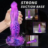 Poke Fantasy Dragon Dildo 9" Heating Monster Dildos with Suction Cup Thrusting Vibrating G-Spot Vibrator  Adult Sex Toy