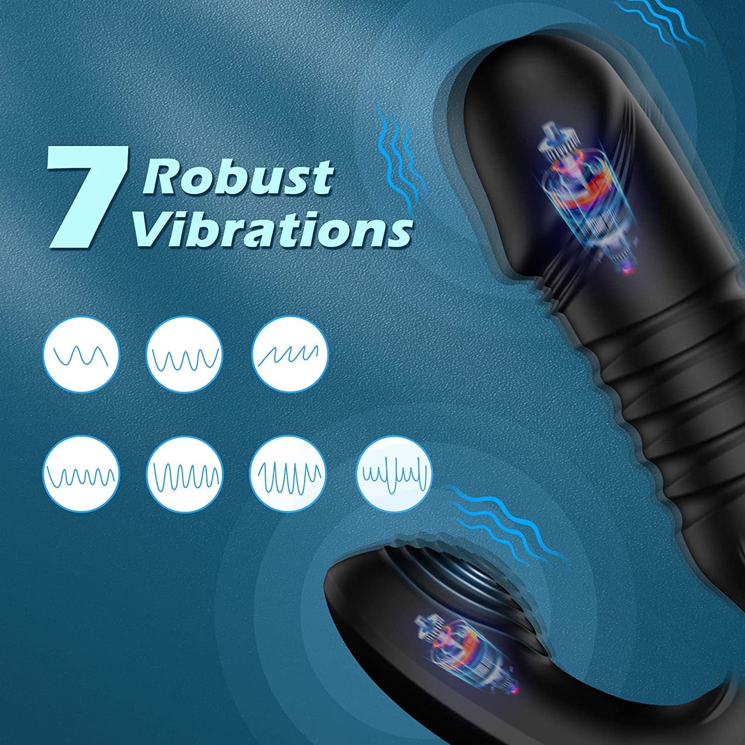 Fobono 7 Vibration 7 Thrusting App Control Anal Vibrator Prostata Massage 