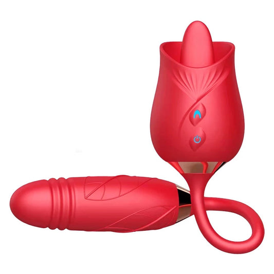 Rose Vibrator Zunge lecken und saugen Sexspielzeug für WomanKilla Vibrant Toy 